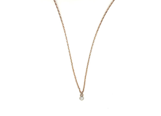 LOVEyourself Round Rose Gold Diamond Necklace