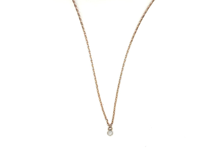 LOVEyourself Round Rose Gold Diamond Necklace