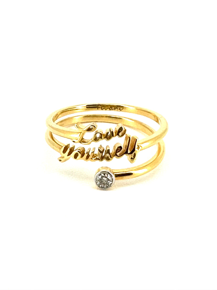 LOVEyourself Yellow Gold Diamond Ring