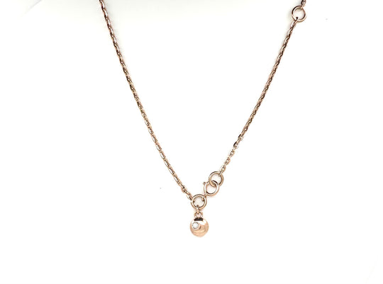 Mini Diamond Rose Gold Dainty Chain Necklace