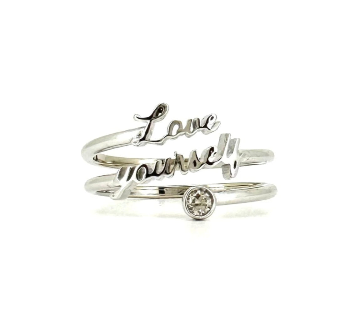 LOVEyourself White Gold Diamond Ring