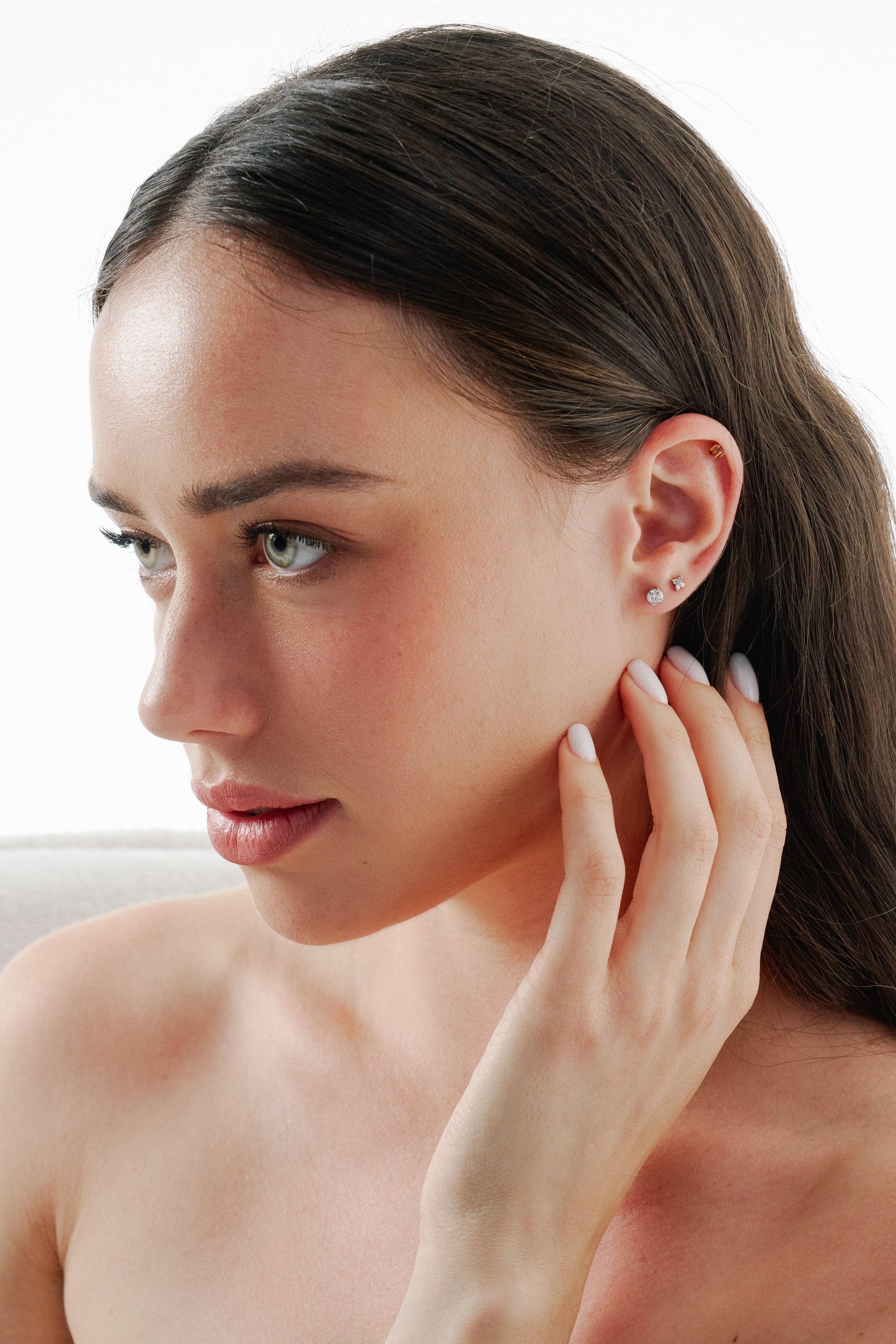 LOVEyourself Wite Gold Diamond Earrings