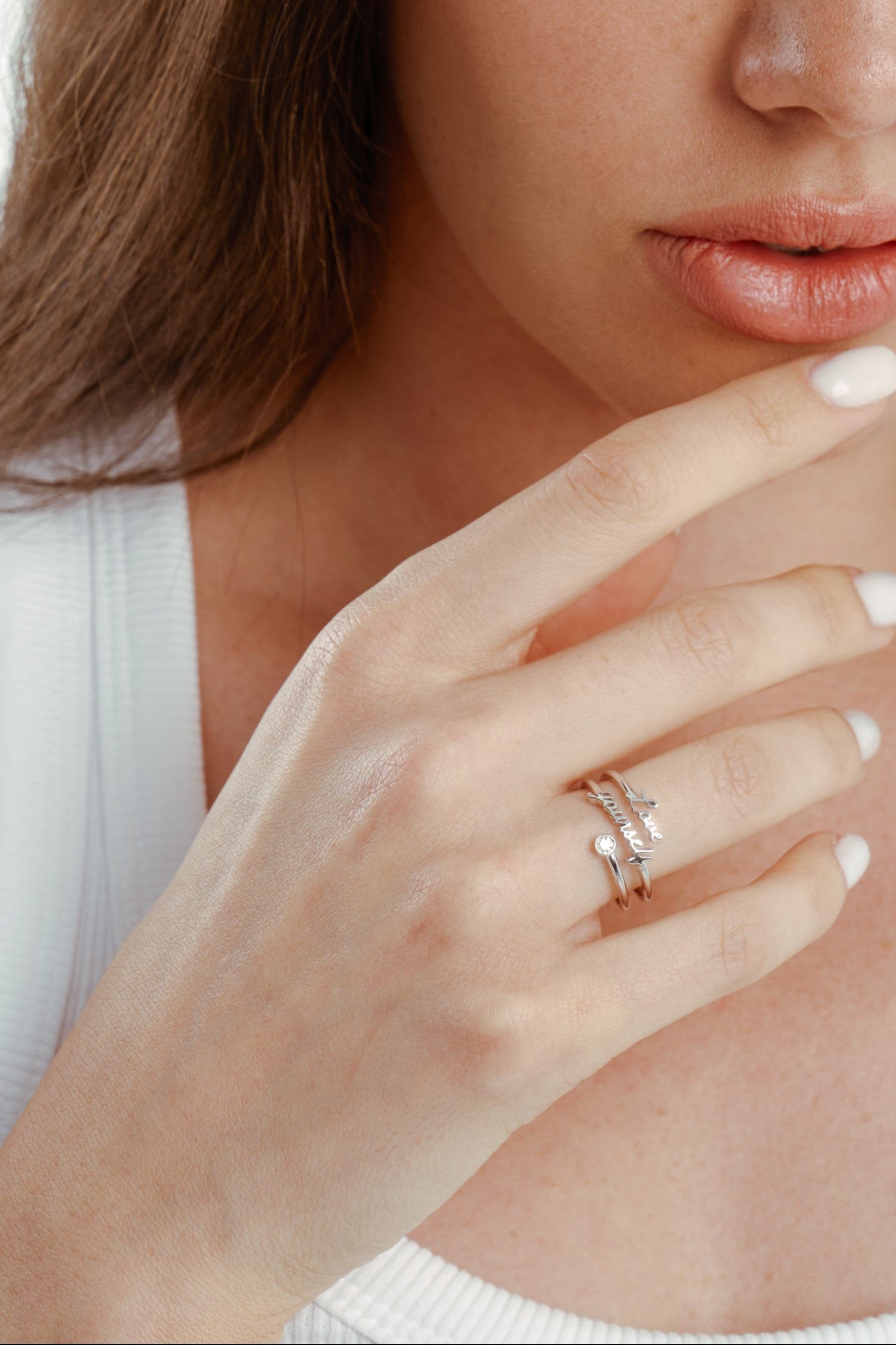 LOVEyourself White Gold Diamond Ring