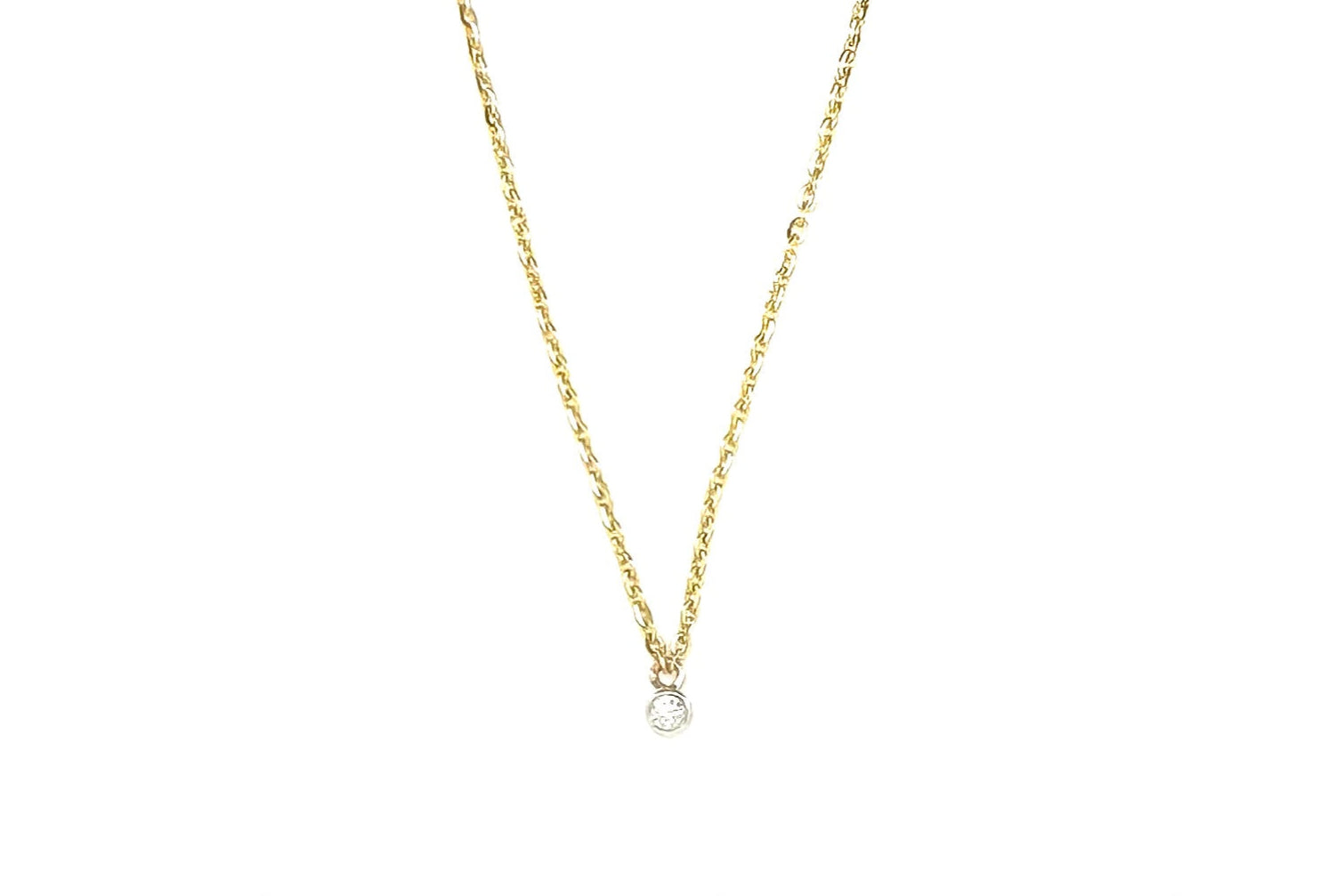 LOVEyourself Round Yellow Gold Diamond Necklace