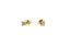 Mini Yellow Gold Flower Diamond Earrings