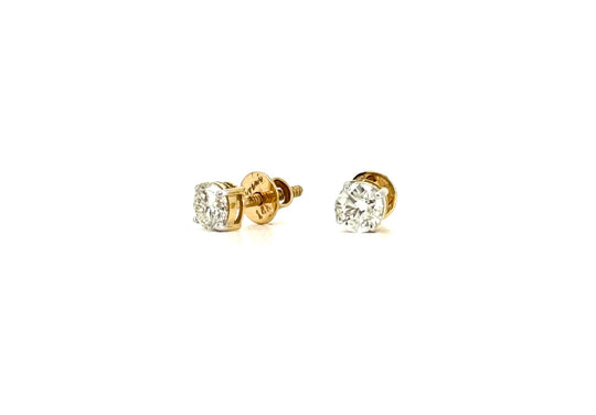 LOVEyourself Yellow Gold Diamond Earrings