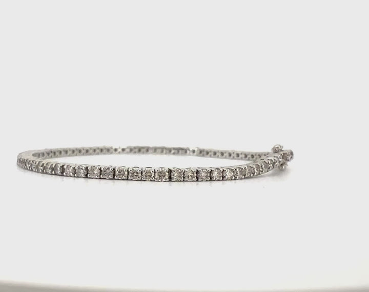 LOVEyourself Tennis White Gold Diamond Bracelet & LOVEyourself White Gold Diamond Earrings