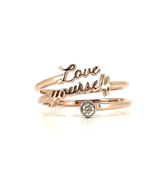 LOVEyourself Rose Gold Diamond Ring