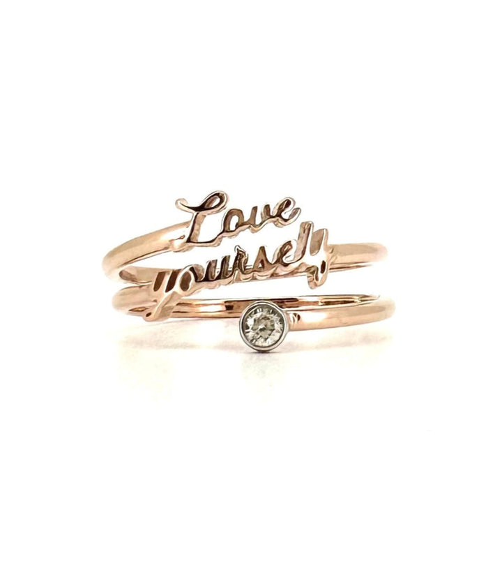 LOVEyourself Rose Gold Diamond Ring