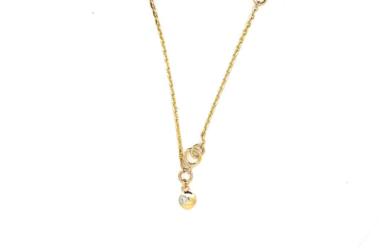 Mini Diamond Yellow Gold Dainty Chain Necklace