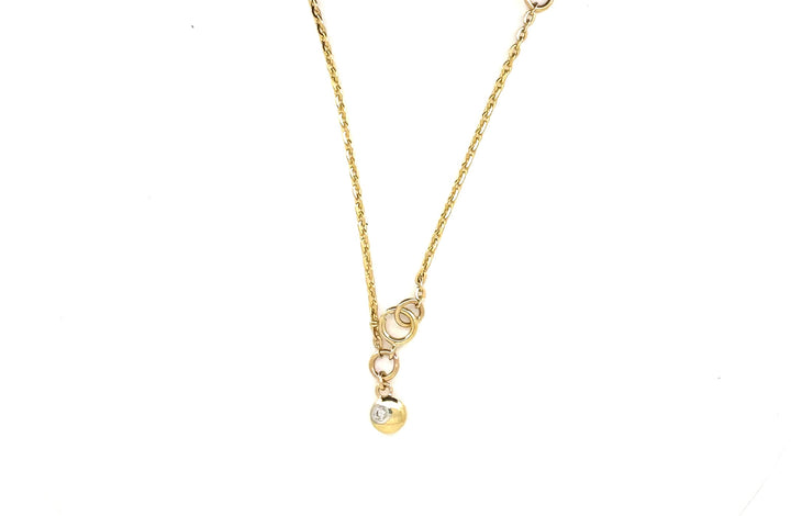 Mini Diamond Yellow Gold Dainty Chain Necklace