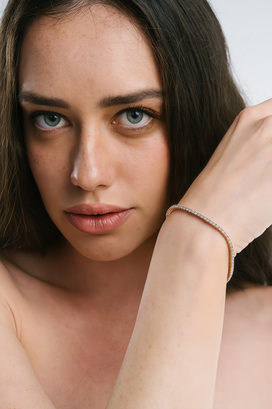 LOVEyourself Tennis Yellow Gold Diamond Bracelet